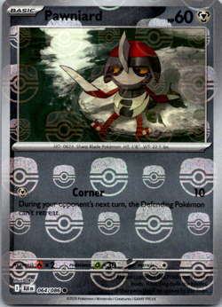 Pokemon TCG - Pawniard - 064/086 - (Master Ball Pattern) - SV: Black Bolt - Image 1