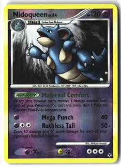 Nidoqueen ⭐ 30/111 Reverse Holo Rare Rising Rivals 2009 Pokemon NM - Image 1