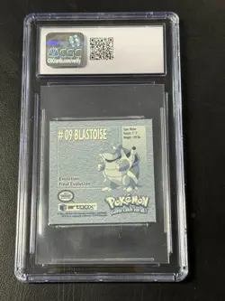 Blastoise Stickers Series 1 1999 Artbox #9 CGC 6.5 Pokemon - Image 2