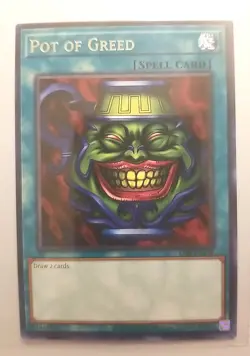 Yu-gi-oh! Pot of Greed (25th Anniversary Edition) LOB-EN119 Rare Unlimited - Image 1