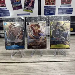 One Piece Monkey D. Luffy P-075,074,& 073 English Promo Tin Set Vol 2 Sealed!!! - Image 1