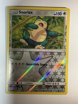Snorlax Reverse Holo Foil - Hidden Fates 2019 50/68 - Near Mint Pokemon TCG Card - Image 1