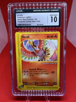 Ho-Oh # 52 Black Star Promo Pokemon Center NY Stamped Card CGC GEM MINT 10 2002 - Image 1