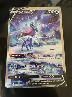 Pokemon Suicune v Crown Zenith OC Error Holo Ultra Rare Card GG38/GG70 - Image 1