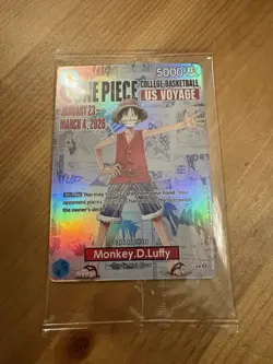 Bandai Namco One Piece Card Game US Voyage Monkey D. Luffy Holo - Image 1