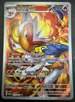Pokemon TCG Infernape Card Twilight Masquerade Illustration, Rare, 173/167 NM - Image 1