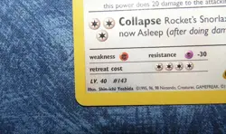 Pokemon Rocket's Snorlax 33/132 TCG Gym Heroes Non Holo WOTC card - Image 5