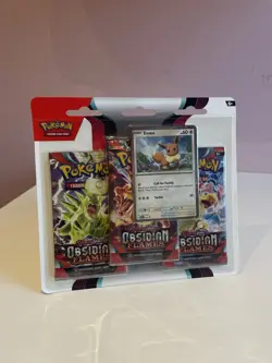 Pokemon Obsidian Flames Eevee Collection 3 Pack Blister Cards - Image 1