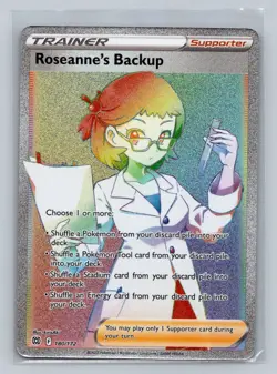 Pokemon Roseanne's Backup (Secret) SWSH09: Brilliant Stars 180/172 Near Mint NM - Image 1