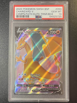 2020 Pokemon SWSH Black Star Promos Charizard V #SWSH050 PSA 10 - Image 1