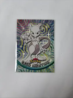Topps Pokemon MEWTWO #150 Blue Logo Non Holo TV Animation Edition - Image 1