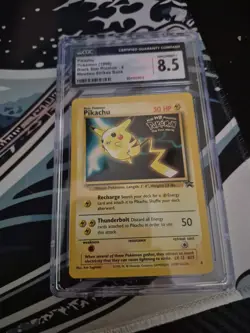 PIKACHU Black Star Promo #4 Pokemon 1999 Mewtwo Strikes Back Movie CGC 8.5 NM - Image 1