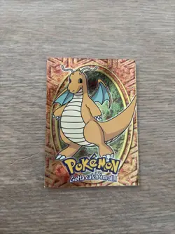 🔵 1999 Topps Pokemon Movie DRAGONITE #149 HOLO Textured FOIL #E12 Black Logo - Image 1