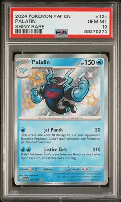Pokemon TCG Palafin Paldean Fates 124/091 Holo Shiny Rare PSA 10 Gem Mint 💎 - Image 1