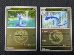 Pokemon Ascended Heroes Lot Dratini 150/217 and Dragonair 151/217 Holo patterns - Image 1