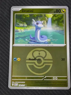 Pokemon Ascended Heroes Lot Dratini 150/217 and Dragonair 151/217 Holo patterns - Image 2