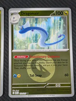 Pokemon Ascended Heroes Lot Dratini 150/217 and Dragonair 151/217 Holo patterns - Image 3