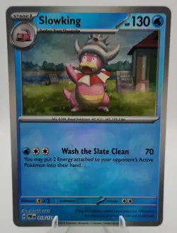 2025 Pokemon SV Prismatic Evolutions - PRE EN Slowking #019/131 Holo Master Ball - Image 1