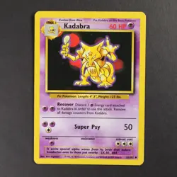 Kadabra 32/102 Pokemon TCG Base Set Common/ Uncommon P-LP - Image 1
