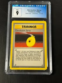 Devolution Spray 1999 Base Set Unlimited 72/102 CGC 9 Pokemon - Image 1