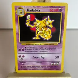 Kadabra 32/102 Base Set (Unlimited) Uncommon Pokemon Moderate Play+ - Image 1