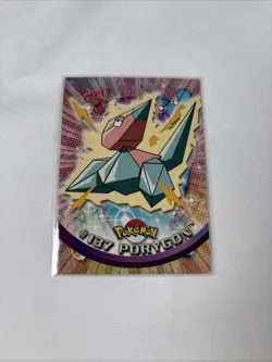 2000 Topps Pokemon TV Animation Edition Series 3 Non Holo 137 Porygon Blue Label - Image 1