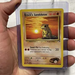 Brock's Sandshrew 72/132 Unlimited Gym Heroes Non Holo NM Pokemon Nintendo Vtg - Image 1