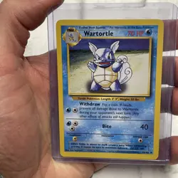 Pokemon TCG Pokemon Base Set Wartortle Uncommon Non-Holo 42/102 Vintage NM/MT - Image 1