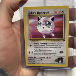 Erika's Jigglypuff 69/132 Unlimited Pokemon Gym Challenge Common Vintage Vtg LP+ - Image 1