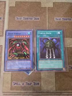 YUGIOH CRAB TURTLE MRL-069 1ST VLP + TURTLE OATH MRL-066 COMMON 1ST ED NM 1996 - Image 1