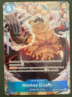 One Piece TCG Monkey.D.Luffy OP11-058 Carrying On His Will OP13 Treasure Rare TR - Image 1