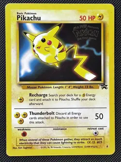 Pokemon Pikachu TCG Blackstar Promo Card 4 the First Movie 1999 Vintage LP - Image 1