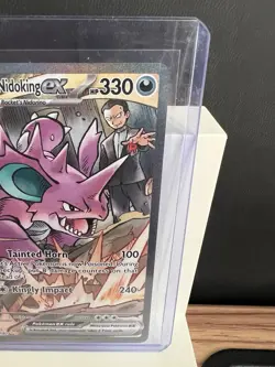 Pokemon TCG Destined Rivals Team Rockets Nidoking EX Card 233/182 SIR - Image 3