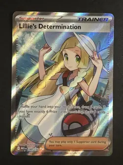 Pokemon TCG Lillie's Determination Trainer Card 169/132 Holo Rare Near Mint - Image 2