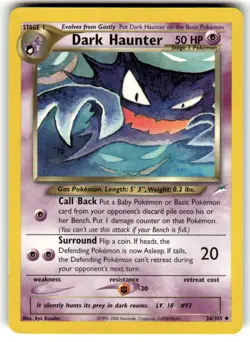 Dark Haunter 36/105 Non Holo Uncommon Neo Destiny Pokemon Card NM - Image 1