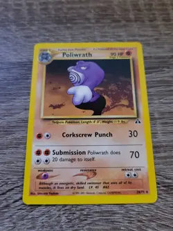 Rare Poliwrath Pokemon Card Neo Discovery 28/75 - Image 1
