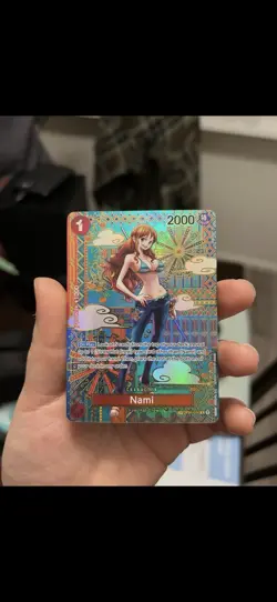 Bandai One Piece Card Game Nami OP01-016 Awakening of the New Era Full Art Foil - Image 1