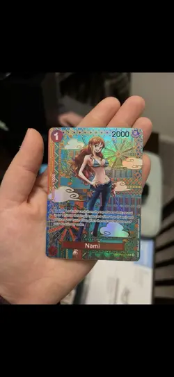 Bandai One Piece Card Game Nami OP01-016 Awakening of the New Era Full Art Foil - Image 2