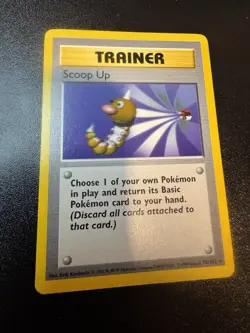 1999 Scoop Up 78/102 Rare Trainer Pokemon Card Shadowless WOTC Base Set LP/NM - Image 1