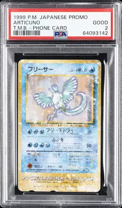 1999 POKEMON JPN PROMO TROPICAL MEGA BATTLE PHONE CARD ARTICUNO PSA 2 - Image 1