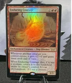 1x MTG Enduring Courage **FOIL** - Duskmourn Rare! NM Mint - Image 1