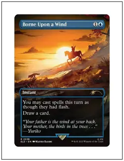 1x Borne Upon a Wind, 2228, Non-Foil, Ghost of Tsushima Secret Lair Magic MTG NM - Image 1