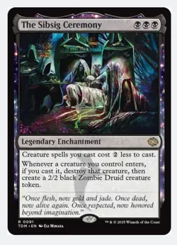The Sibsig Ceremony | TDM Tarkir Dragonstorm | Black Cost Reducer | Rare NEW NM - Image 1