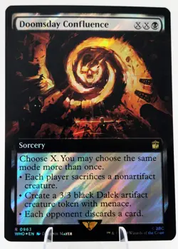 Doomsday Confluence (SURGE FOIL EXTENDED ART) | Doctor WHO | MTG Commander | NM+ - Image 1