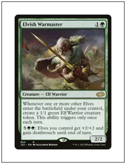 1x Elvish Warmaster, Jumpstart 2022, Magic MTG NM - Image 1