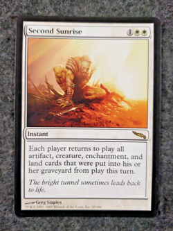 Second Sunrise MTG Magic the Gathering Mirrodin WOTC MINT (DS3D1L5) - Image 1