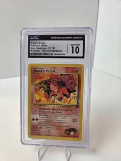 2000 POKEMON WIZARDS GOLD STAMP #37 BROCK'S VULPIX CGC 10 - Image 1