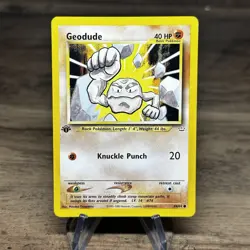 Pokemon TCG Neo Revelation #44/64 Geodude 1st Edition NM - Image 1