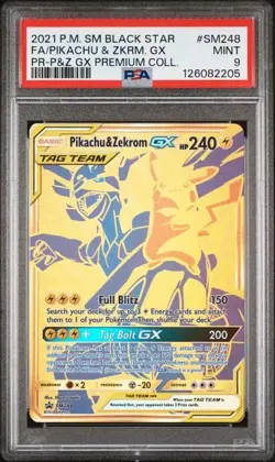 Pikachu & Zekrom GX SM248 Black Star Promo PSA 9 Pokemon TCG - Image 1