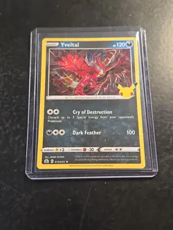 Pokemon Card TCG Yveltal 019/025 - 25th Anniversary Celebrations - Holo Rare NM - Image 1